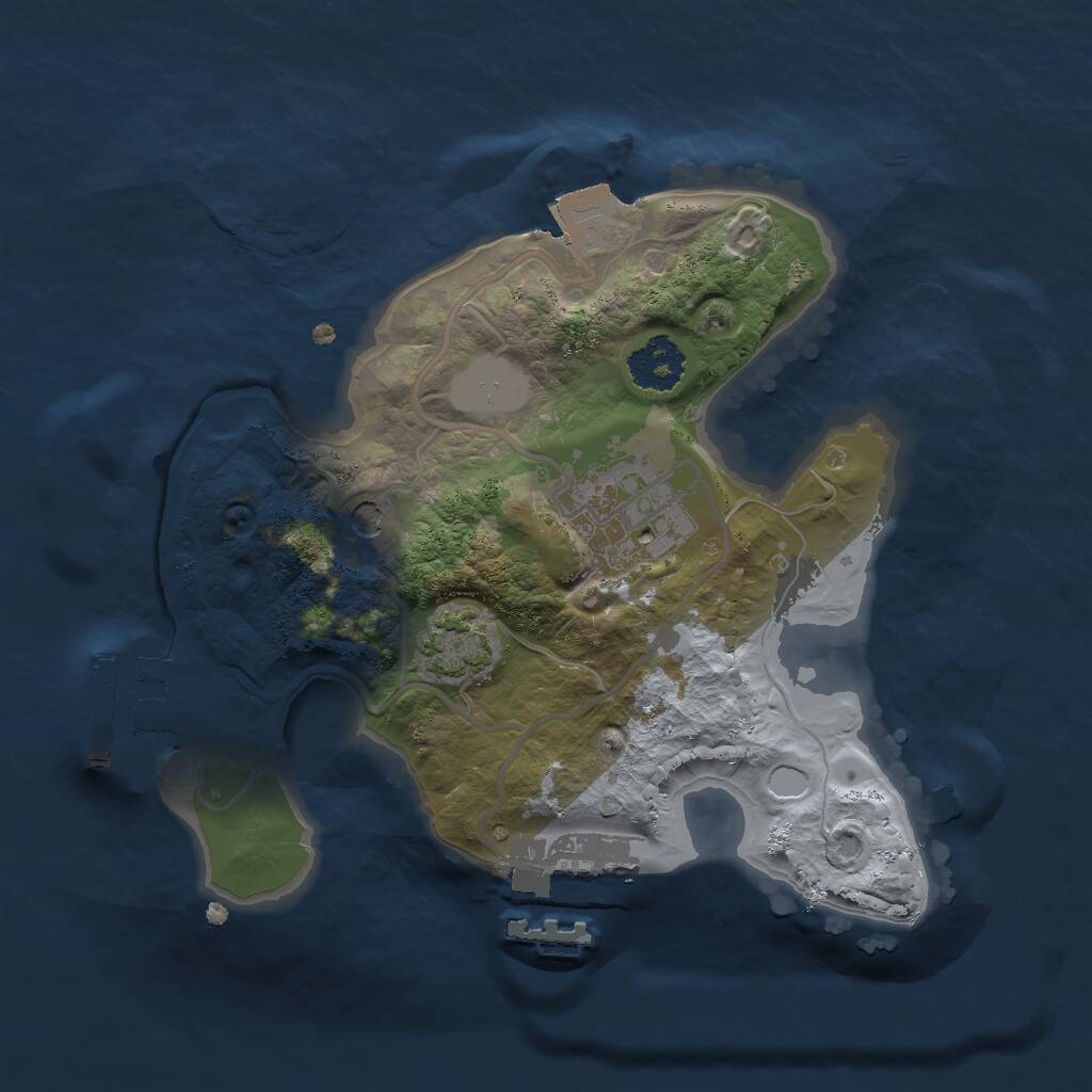 Rust Map: Procedural Map, Size: 2000, Seed: 221361575, 6 Monuments