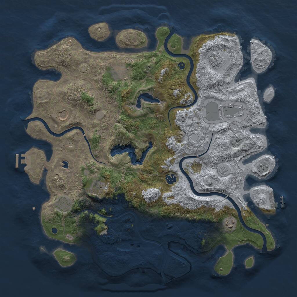 Rust Map: Procedural Map, Size: 4200, Seed: 12020596, 15 Monuments