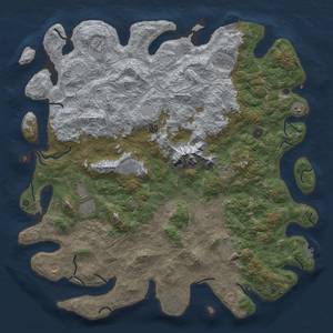 Thumbnail Rust Map: Procedural Map, Size: 5250, Seed: 22, 20 Monuments