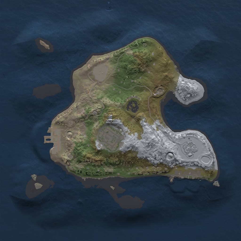 Rust Map: Procedural Map, Size: 2000, Seed: 97642568, 9 Monuments