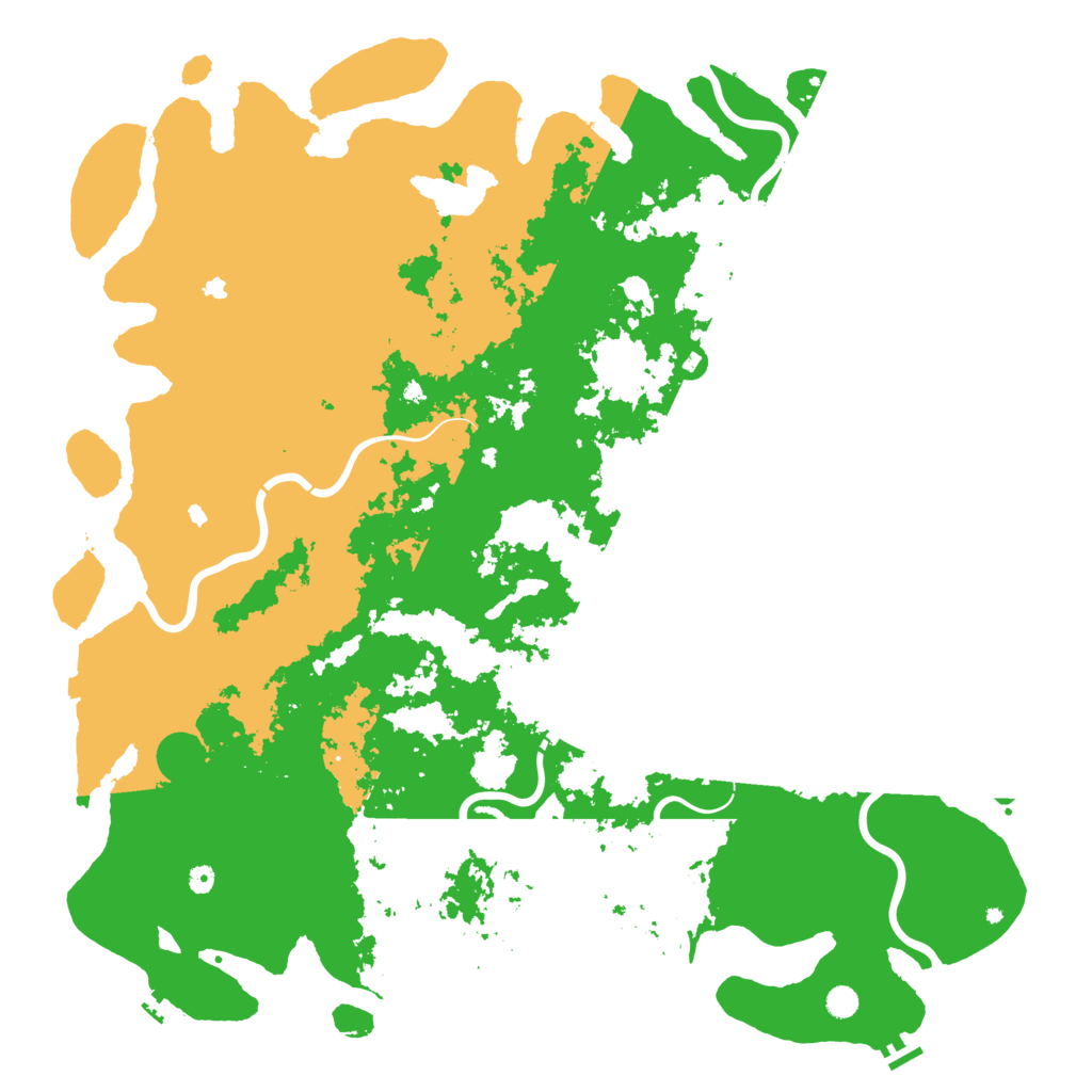 Biome Rust Map: Procedural Map, Size: 6000, Seed: 524288