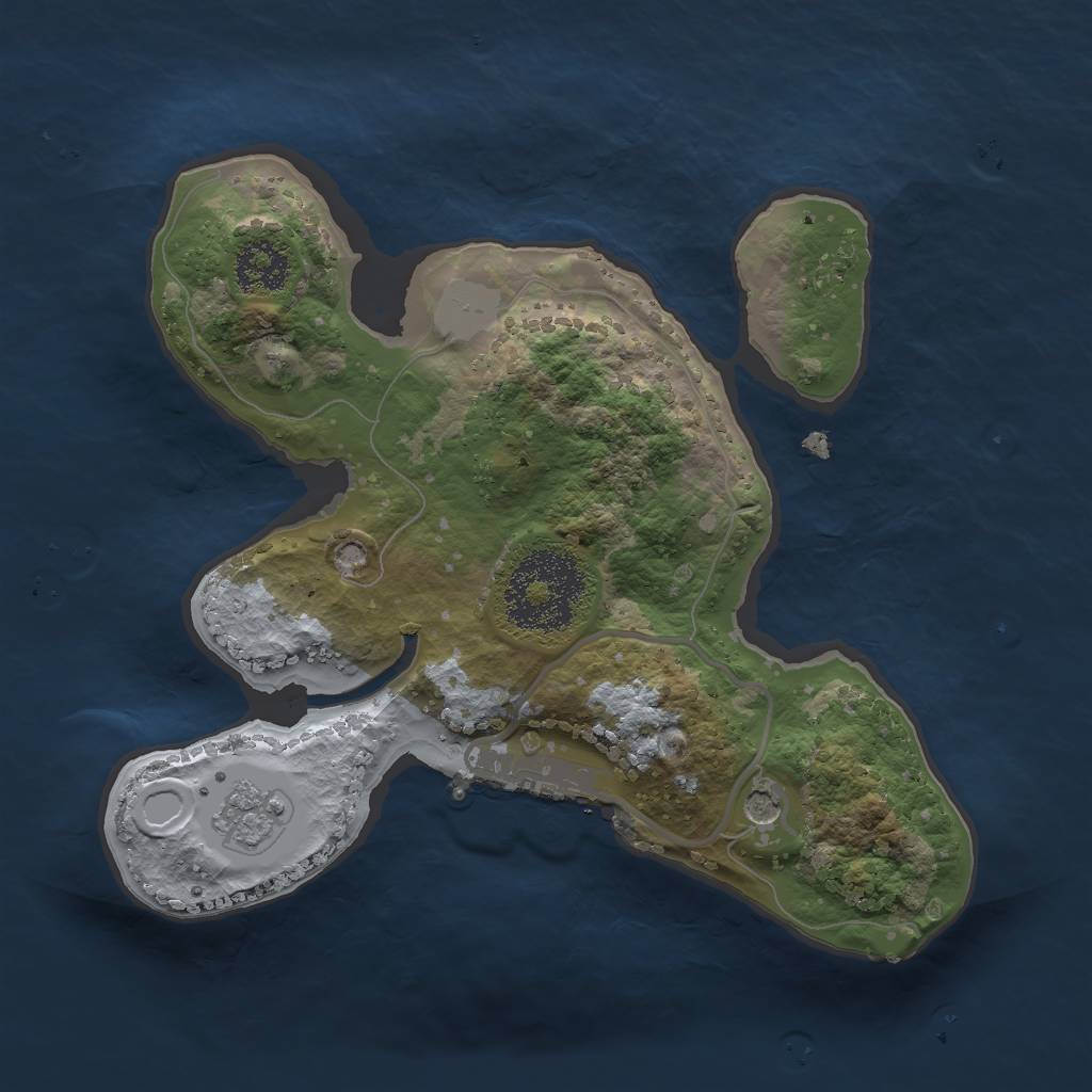 Rust Map: Procedural Map, Size: 2000, Seed: 202511643, 8 Monuments