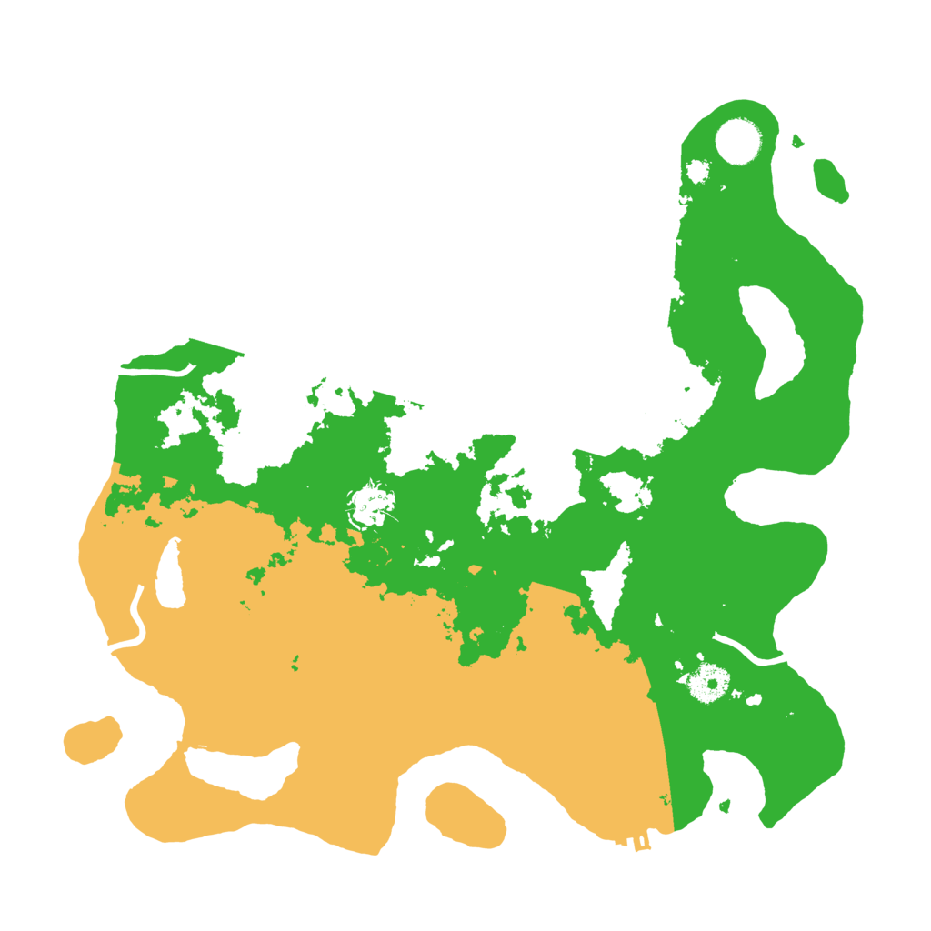 Biome Rust Map: Procedural Map, Size: 3600, Seed: 91079629