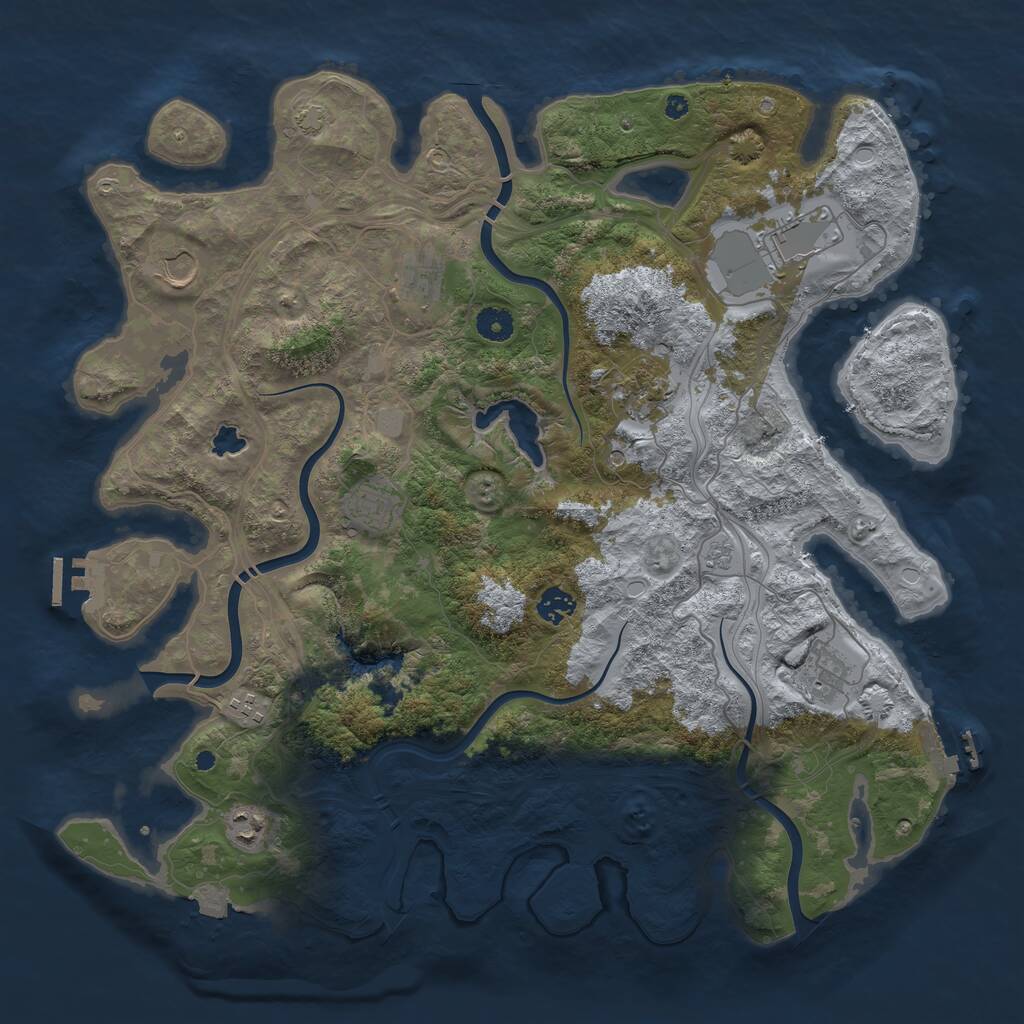 Rust Map: Procedural Map, Size: 4250, Seed: 34565763, 15 Monuments