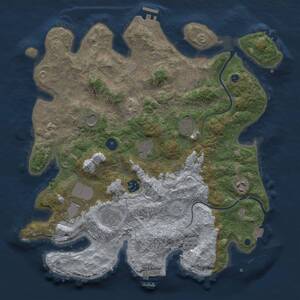 Thumbnail Rust Map: Procedural Map, Size: 3800, Seed: 102957, 15 Monuments