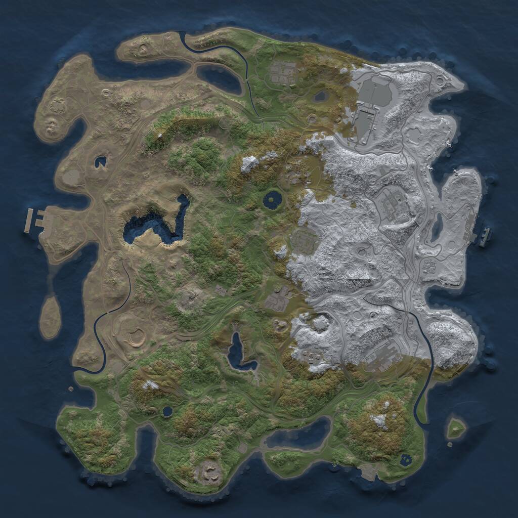 Rust Map: Procedural Map, Size: 4250, Seed: 156286071, 16 Monuments