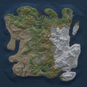 Thumbnail Rust Map: Procedural Map, Size: 3500, Seed: 250998621, 18 Monuments