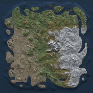 Thumbnail Rust Map: Procedural Map, Size: 5000, Seed: 374358824, 20 Monuments