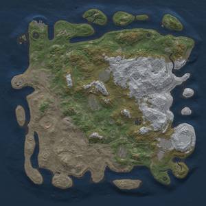 Thumbnail Rust Map: Procedural Map, Size: 4500, Seed: 381, 19 Monuments