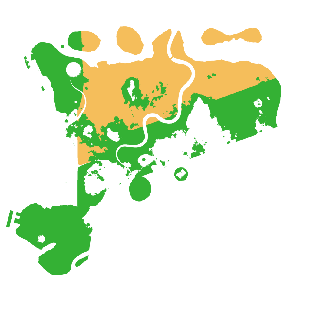 Biome Rust Map: Procedural Map, Size: 3700, Seed: 48412