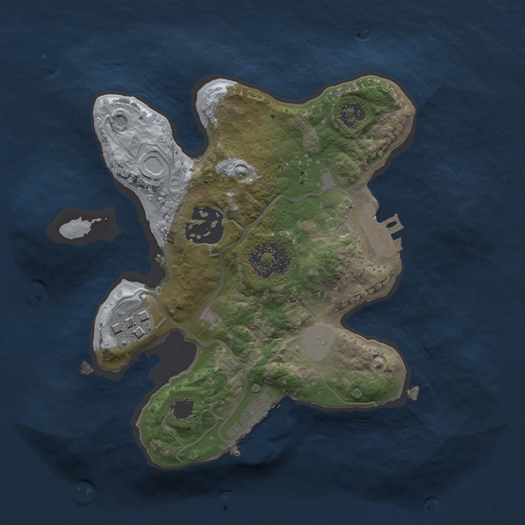 Rust Map: Procedural Map, Size: 2000, Seed: 1569326277, 9 Monuments