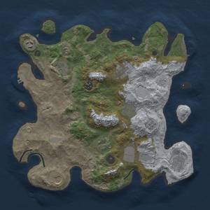 Thumbnail Rust Map: Procedural Map, Size: 3500, Seed: 60827, 19 Monuments