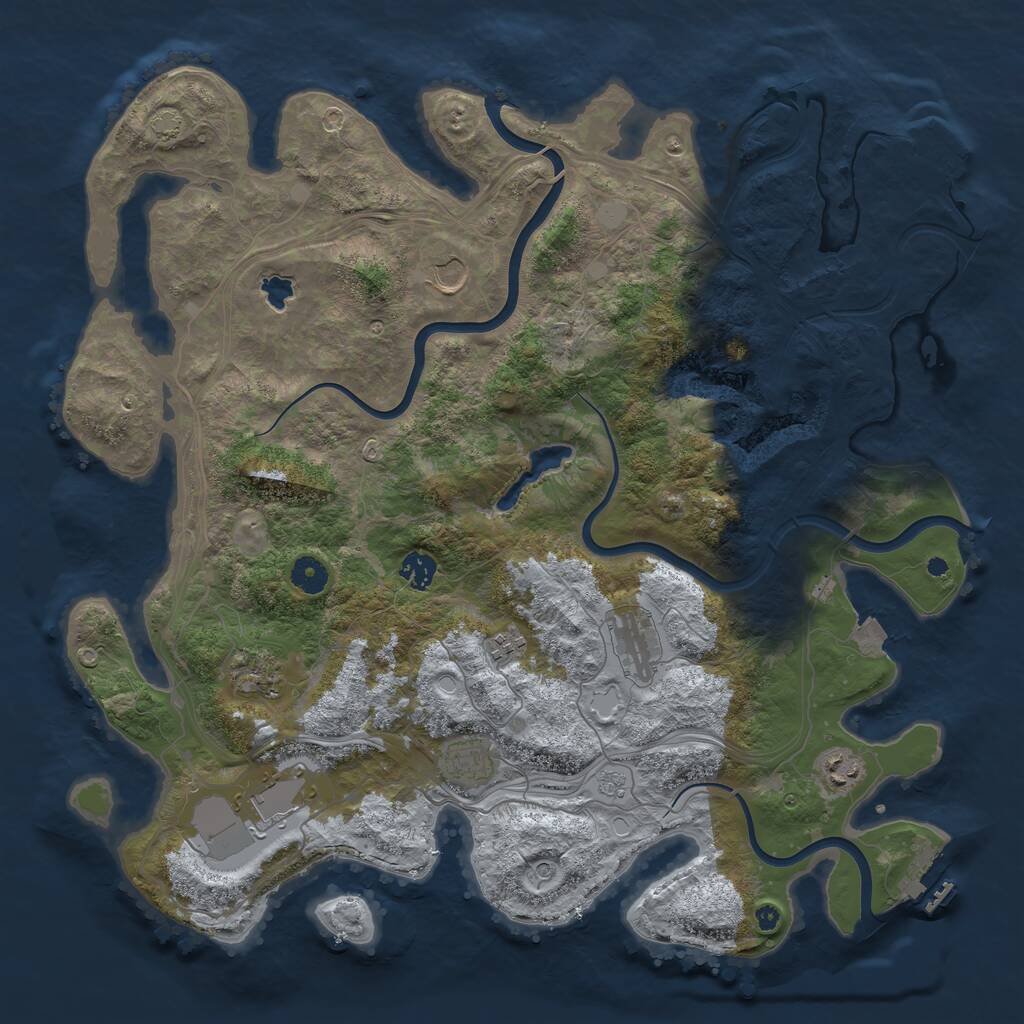 Rust Map: Procedural Map, Size: 4250, Seed: 300922, 14 Monuments