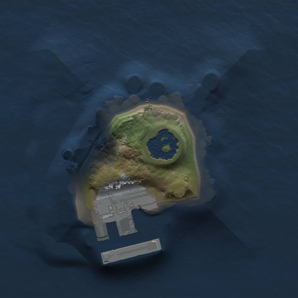 Rust Map: Procedural Map, Size: 1000, Seed: 589, 2 Monuments