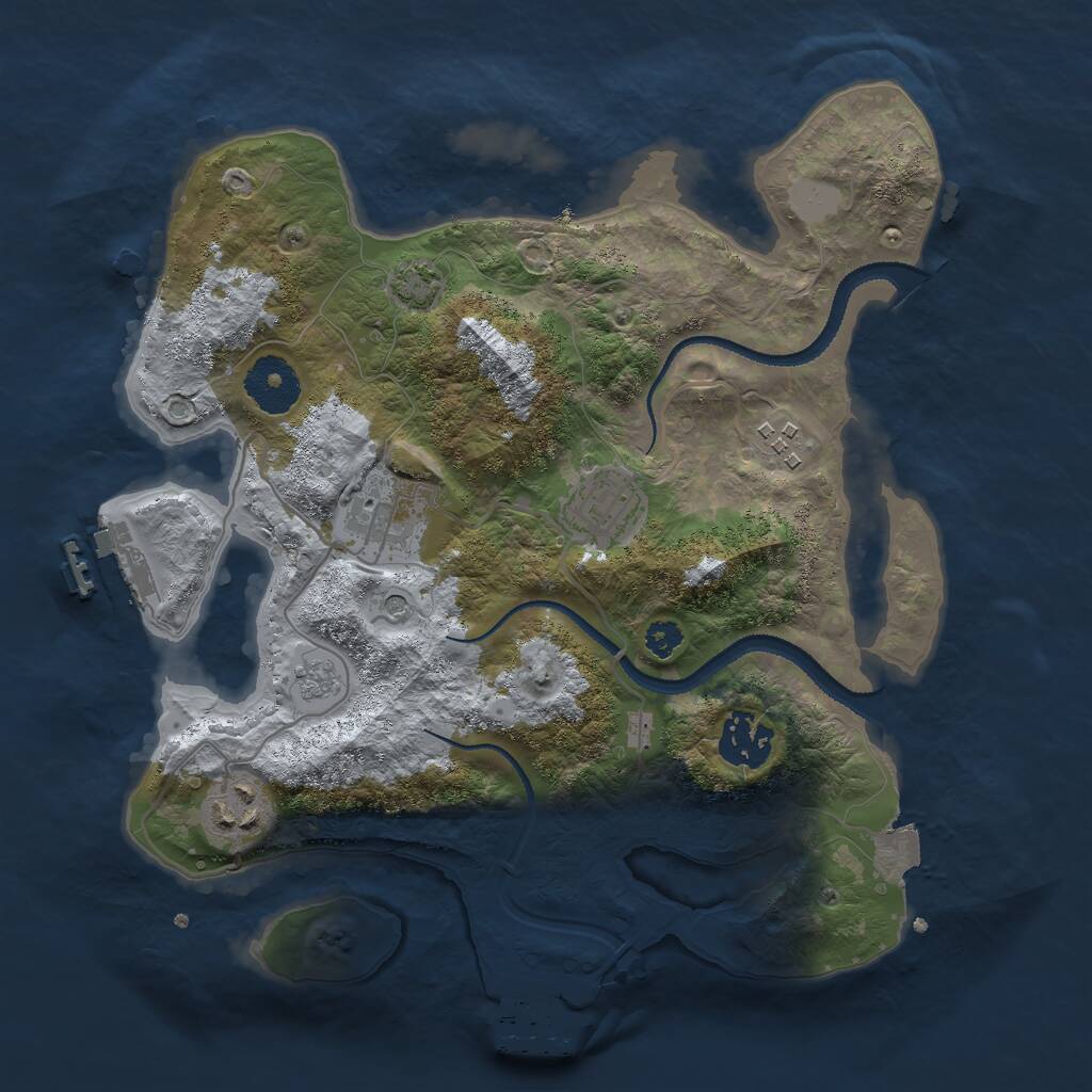 Rust Map: Procedural Map, Size: 3000, Seed: 29529, 11 Monuments