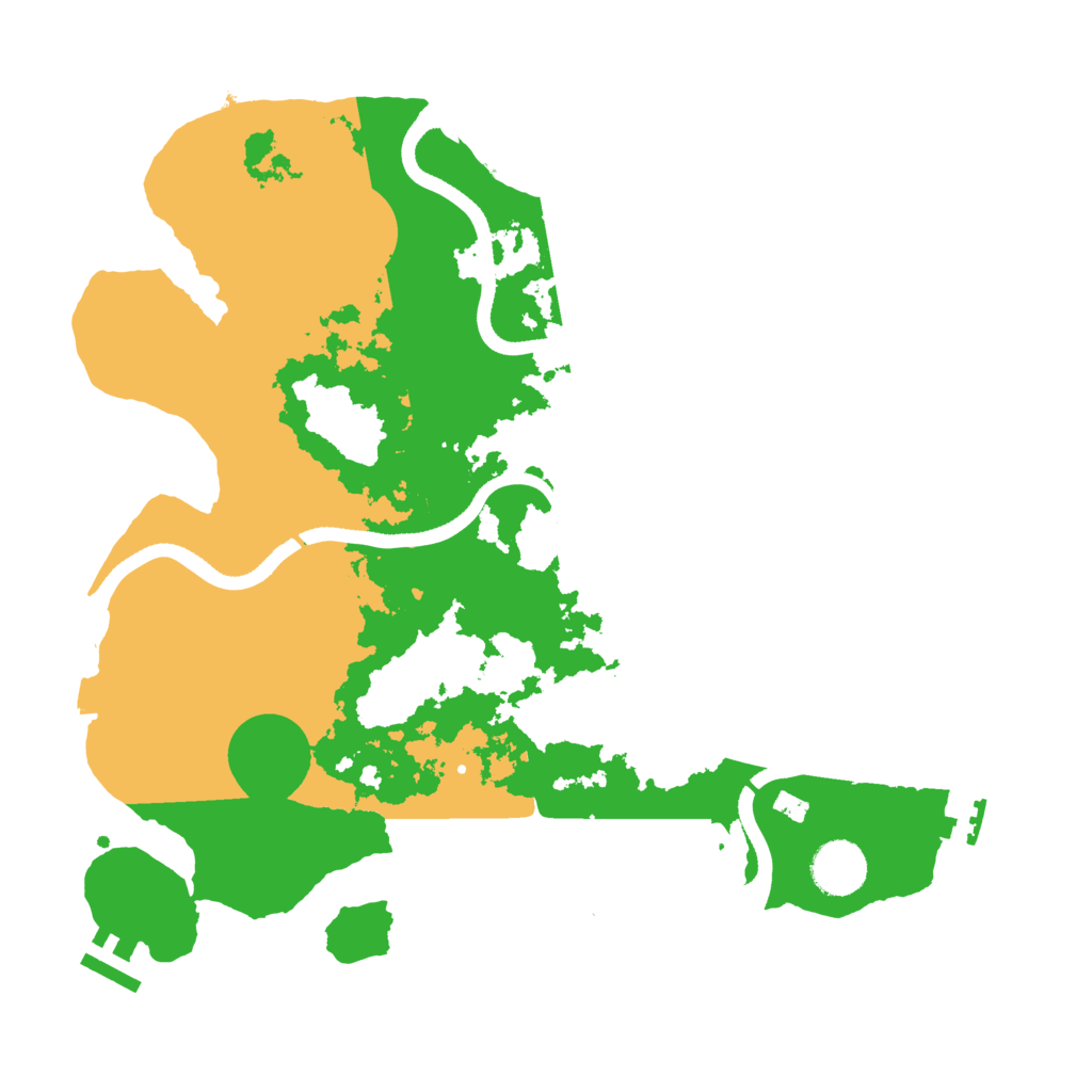 Biome Rust Map: Procedural Map, Size: 3500, Seed: 77951