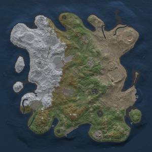 Thumbnail Rust Map: Procedural Map, Size: 3500, Seed: 869907136, 19 Monuments