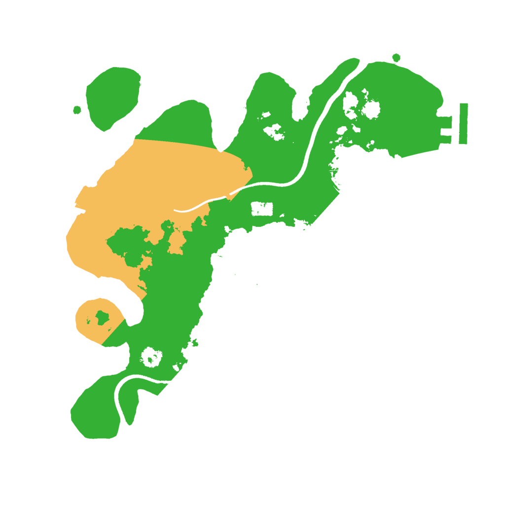 Biome Rust Map: Procedural Map, Size: 2500, Seed: 45215