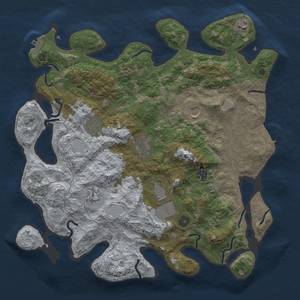 Thumbnail Rust Map: Procedural Map, Size: 4000, Seed: 471425730, 17 Monuments