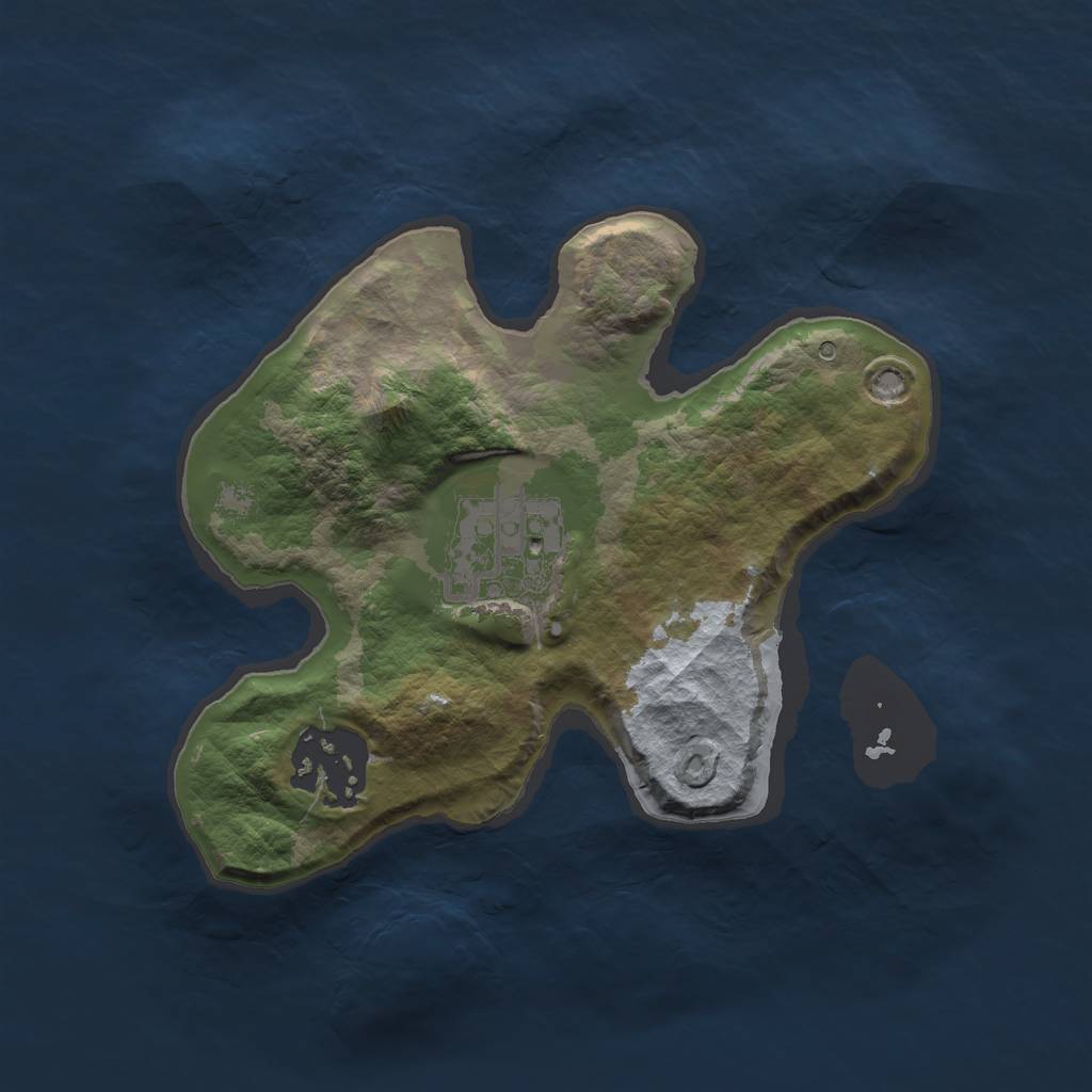 Rust Map: Barren, Size: 2000, Seed: 314, 4 Monuments