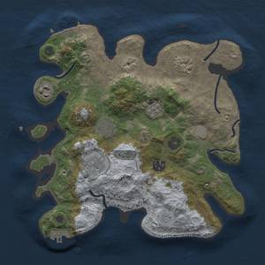 Thumbnail Rust Map: Procedural Map, Size: 3000, Seed: 430691259, 15 Monuments