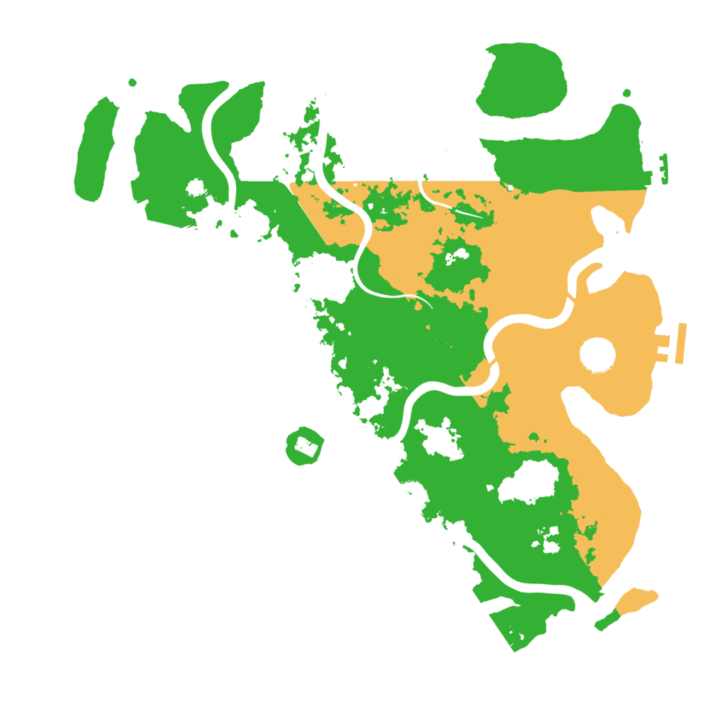 Biome Rust Map: Procedural Map, Size: 3600, Seed: 258737476