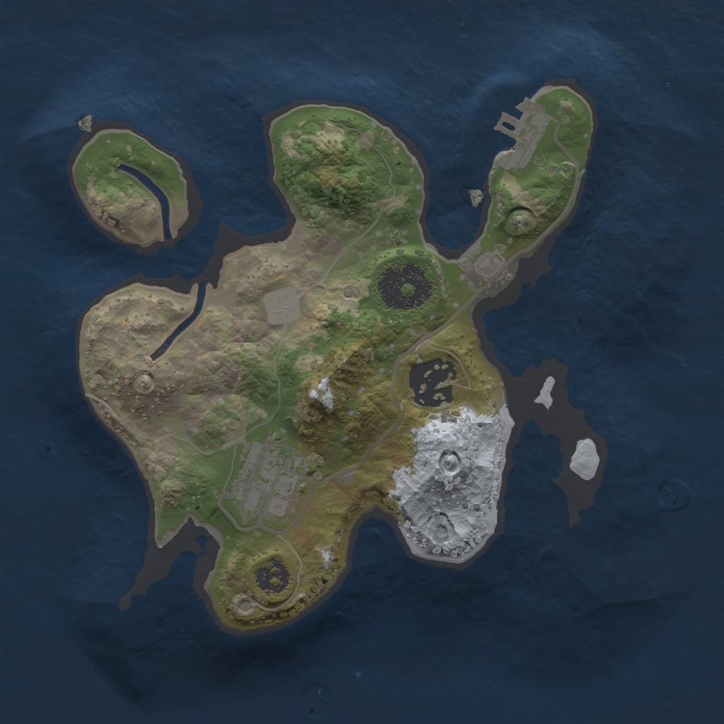Rust Map: Procedural Map, Size: 2200, Seed: 69420, 8 Monuments