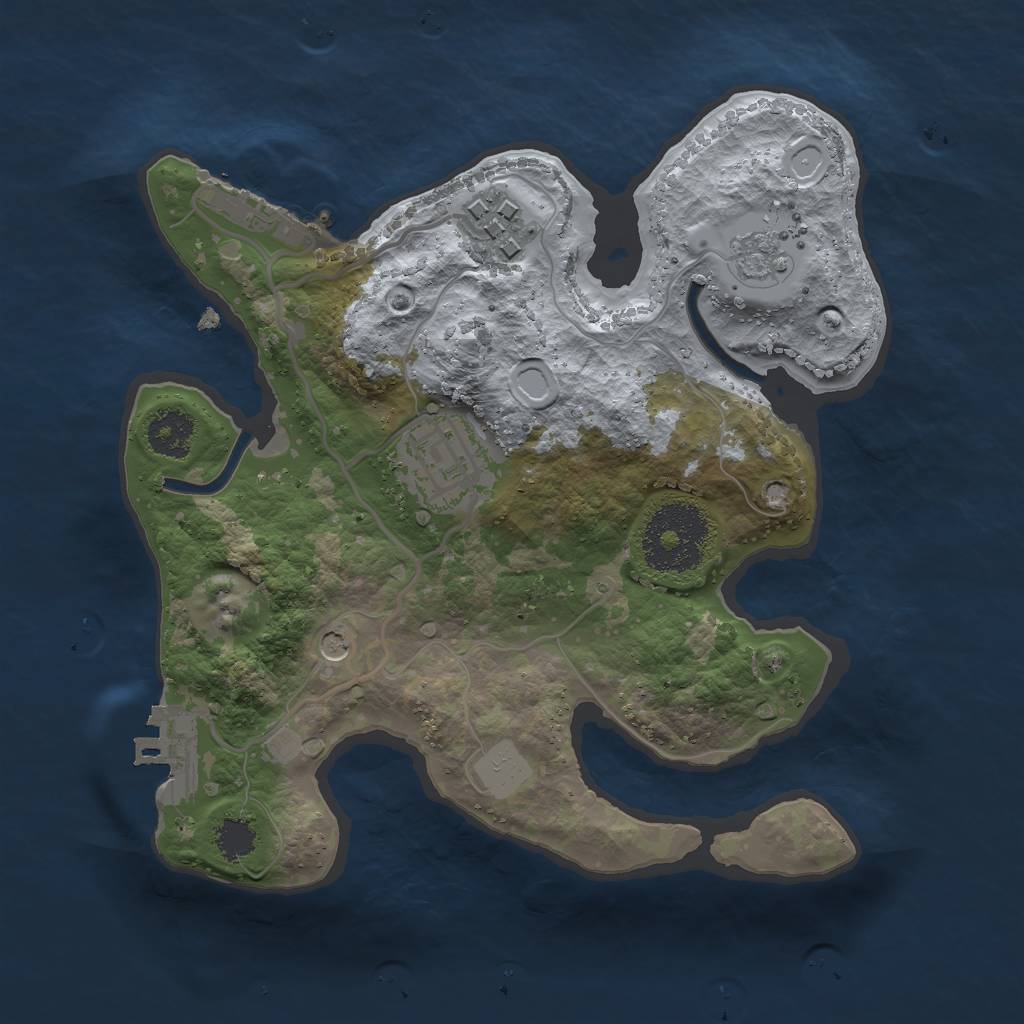 Rust Map: Procedural Map, Size: 2269, Seed: 69, 11 Monuments