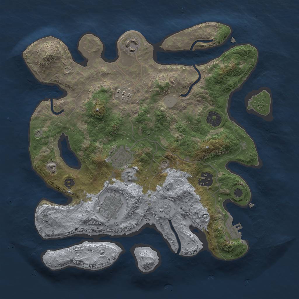 Procedural Map :: Rust Map :: Just-Wiped