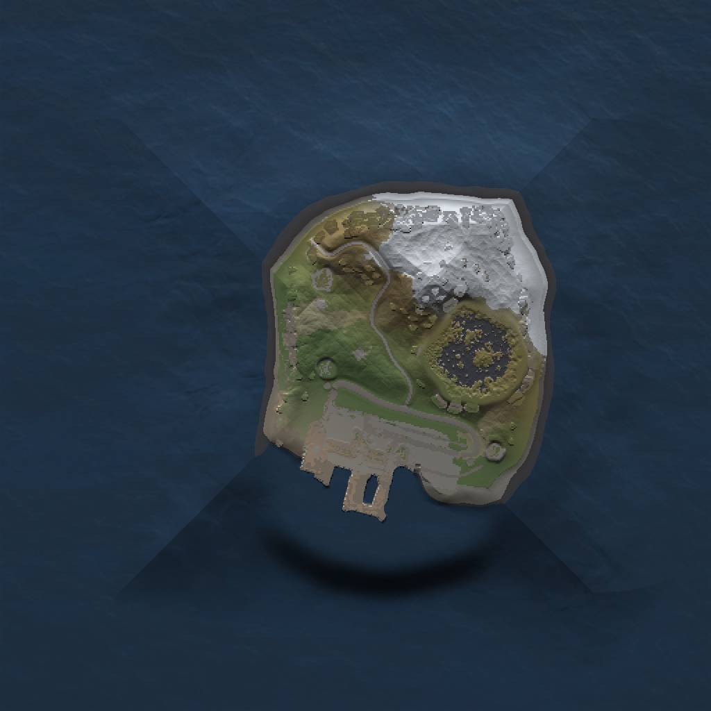 Rust Map: Procedural Map, Size: 1000, Seed: 2943710, 4 Monuments