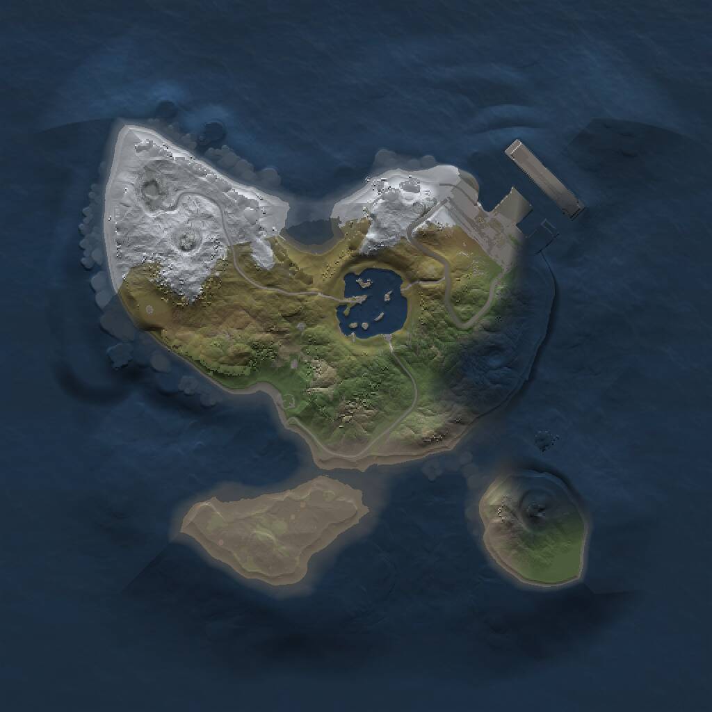 Rust Map: Procedural Map, Size: 1500, Seed: 439876134, 3 Monuments
