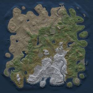 Thumbnail Rust Map: Procedural Map, Size: 4500, Seed: 572464332, 16 Monuments
