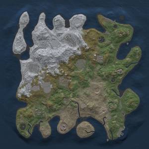 Thumbnail Rust Map: Procedural Map, Size: 3500, Seed: 224823381, 19 Monuments