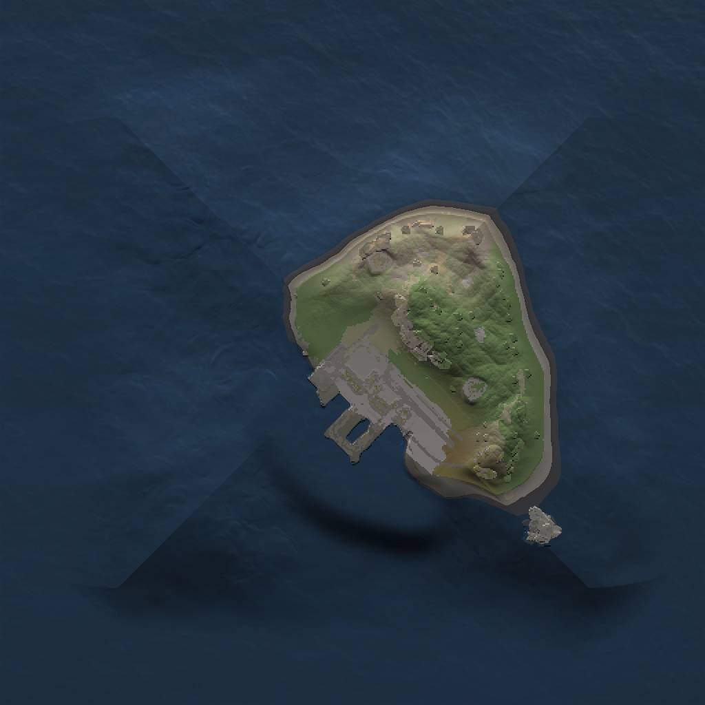 Rust Map: Procedural Map, Size: 1000, Seed: 2080773410, 4 Monuments