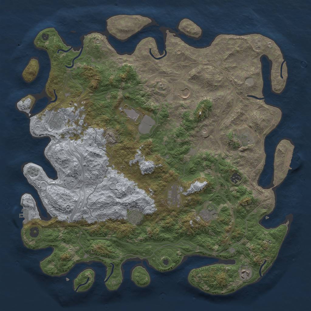 Rust Map: Procedural Map, Size: 4550, Seed: 1888888888, 19 Monuments