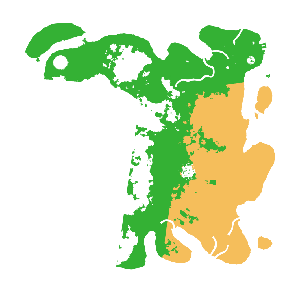 Biome Rust Map: Procedural Map, Size: 3700, Seed: 37463
