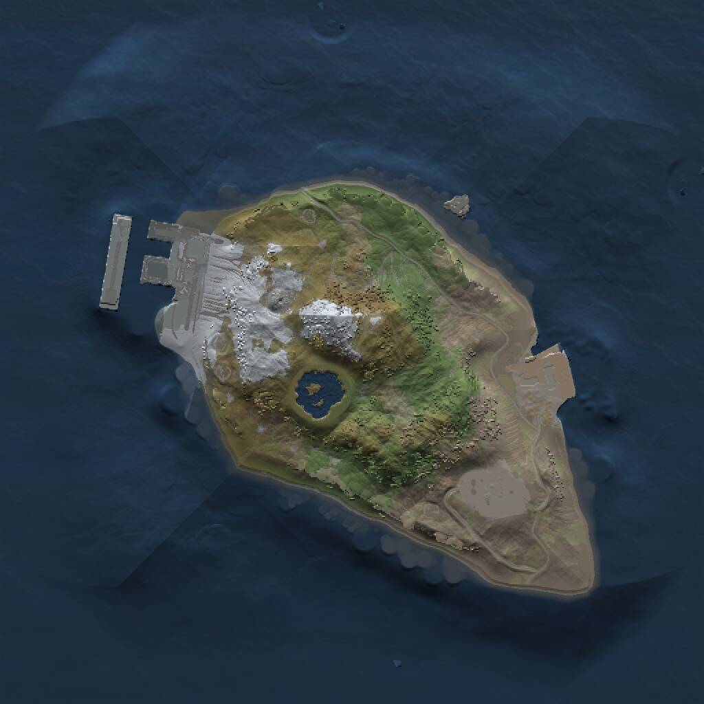 Rust Map: Procedural Map, Size: 1500, Seed: 27, 2 Monuments