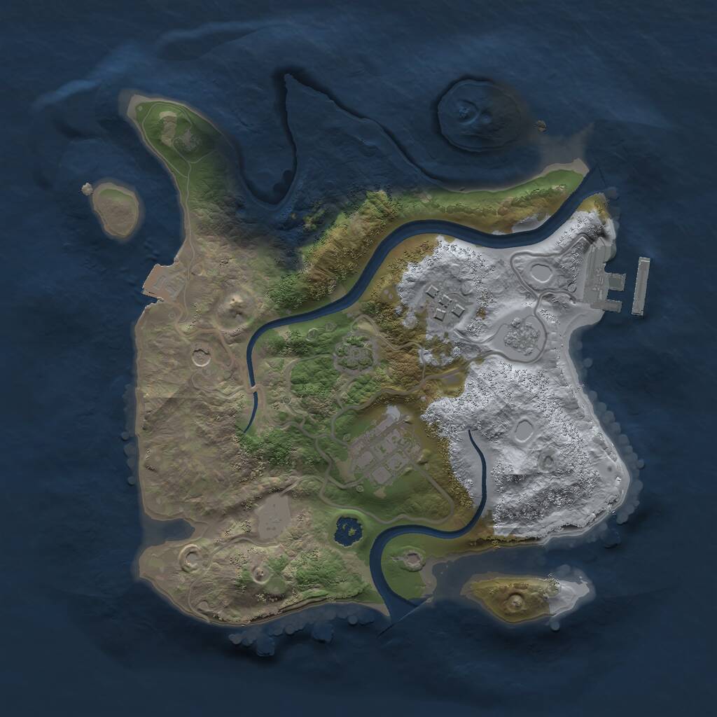 Rust Map: Procedural Map, Size: 2500, Seed: 31426, 7 Monuments