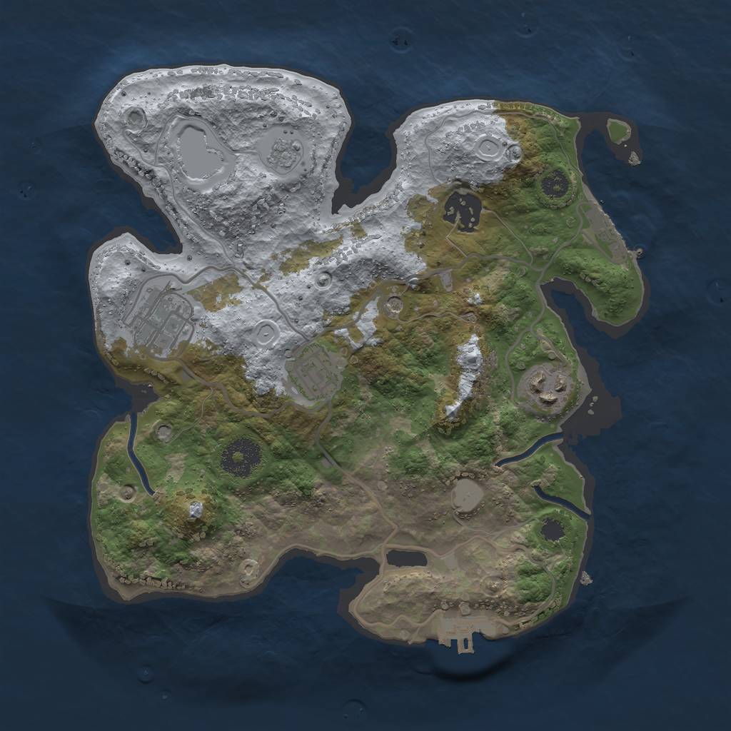 Rust Map: Procedural Map, Size: 2800, Seed: 642136789, 13 Monuments