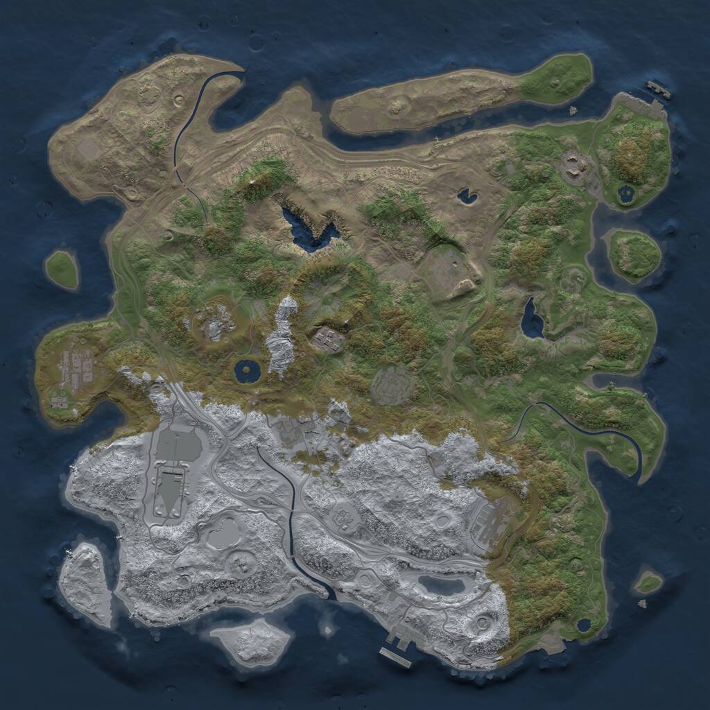 Rust Map: Procedural Map, Size: 4250, Seed: 817804061, 15 Monuments