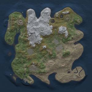 Thumbnail Rust Map: Procedural Map, Size: 3500, Seed: 4286, 18 Monuments