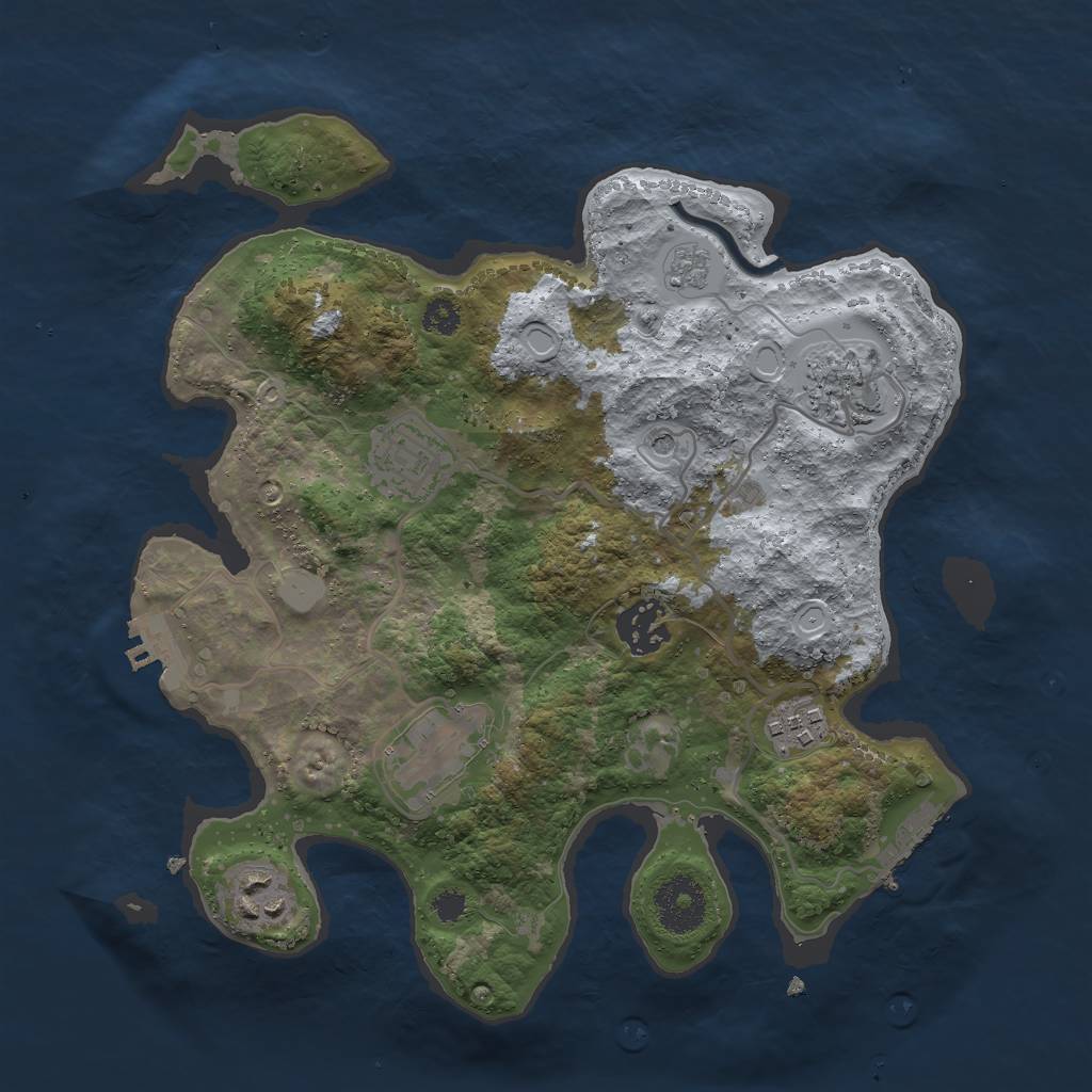 Rust Map: Procedural Map, Size: 3000, Seed: 9340216, 15 Monuments