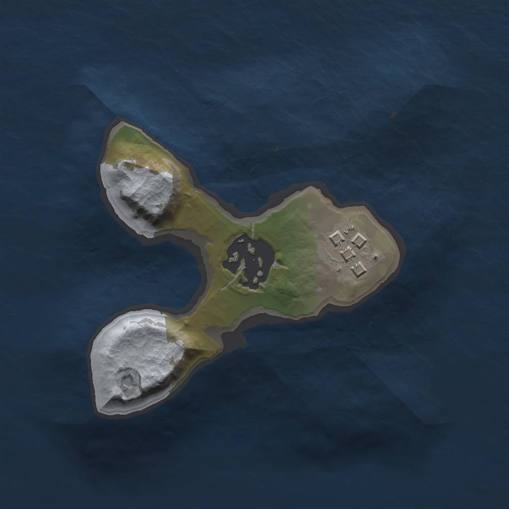 Rust Map: Barren, Size: 1500, Seed: 383298493, 4 Monuments