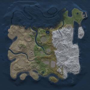 Thumbnail Rust Map: Procedural Map, Size: 3500, Seed: 405246089, 13 Monuments