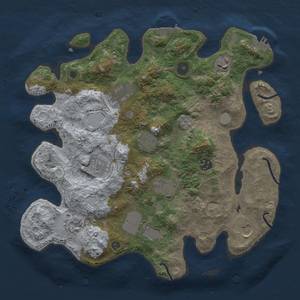 Thumbnail Rust Map: Procedural Map, Size: 3500, Seed: 491832398, 19 Monuments