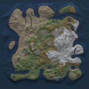 Thumbnail Rust Map: Procedural Map, Size: 3500, Seed: 3272, 17 Monuments