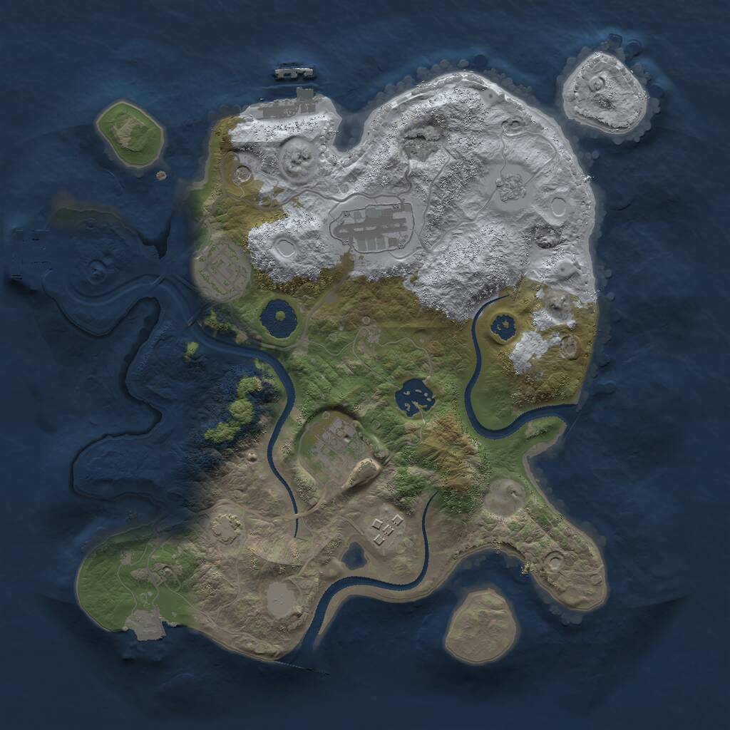 Rust Map: Procedural Map, Size: 3000, Seed: 19898, 11 Monuments