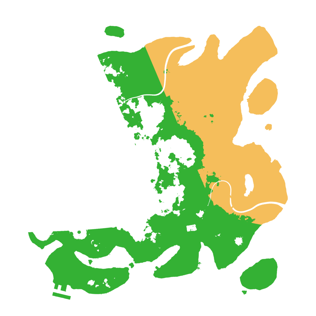 Biome Rust Map: Procedural Map, Size: 3500, Seed: 15726