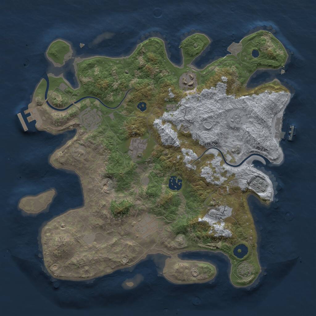 Rust Map: Procedural Map, Size: 3380, Seed: 1337, 13 Monuments