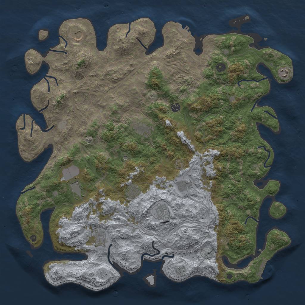Rust Map: Procedural Map, Size: 4750, Seed: 24847, 19 Monuments
